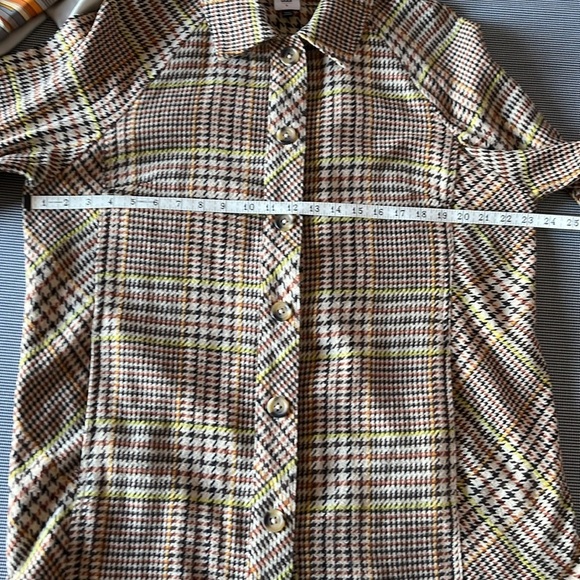 Cabi Yorkshire Shacket Women's Large Brown Houndstooth Plaid Sherlock Jacket - Picture 8 of 9
